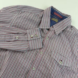 Tommy Bahama Jeans Casual Shirt Mens  Large Striped Button Down Long Sleeve